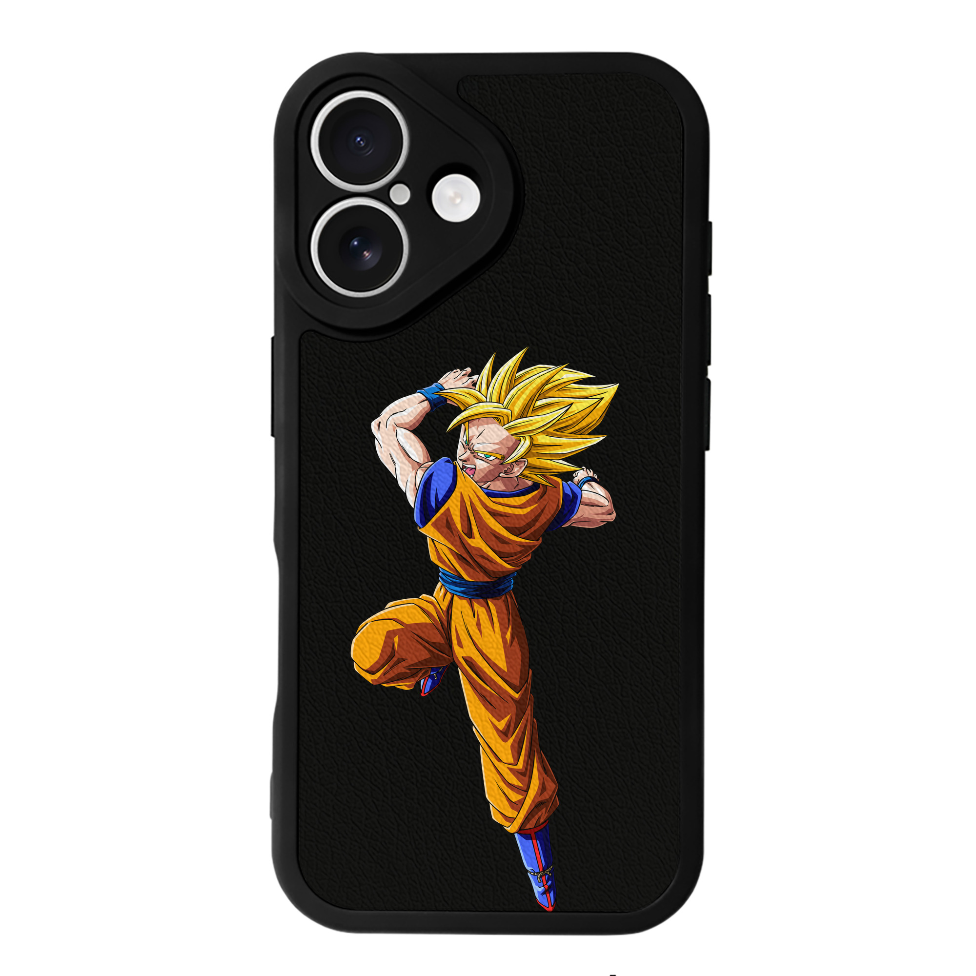 （画像用） ドラゴンボール 孫悟空（そん ごくう）Son Goku カカロット DRAGON BALL Kakarotto 【iPhone 16シリーズ対応】シリコンスマホケース（レザー調） 材質：シリコン